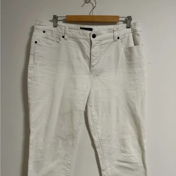 Talbots Simply Flattering White Denim Pants - Picture 4 of 16